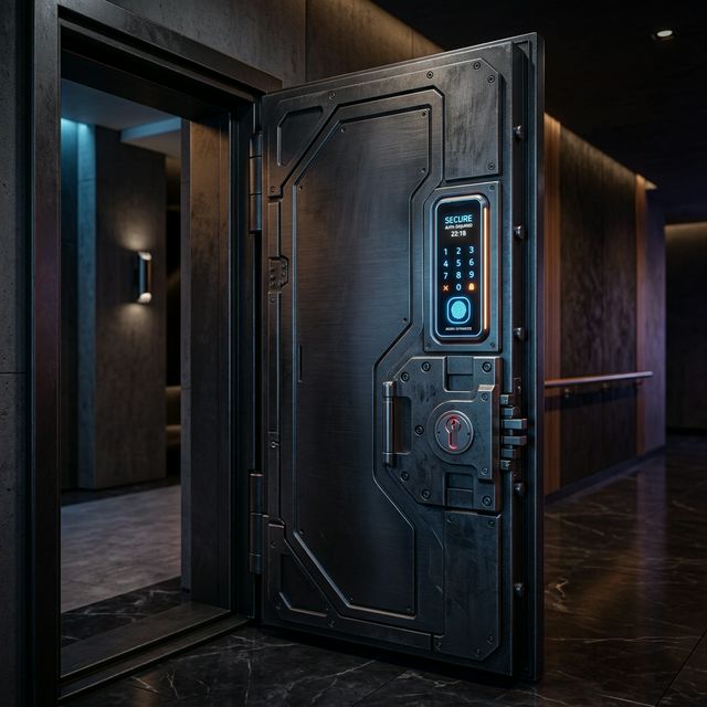 Smart Lock Acorazada instalada en recinto